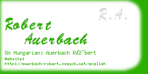 robert auerbach business card